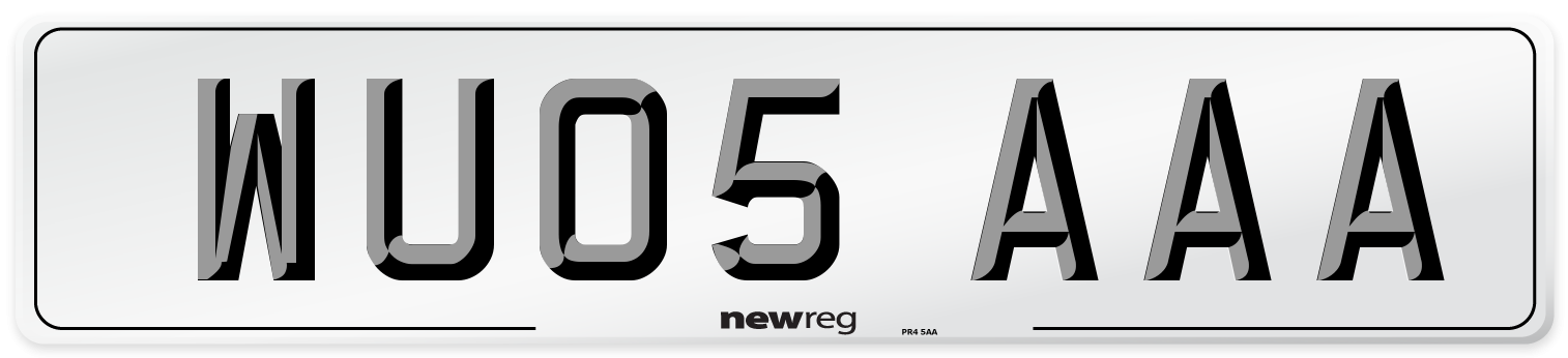 WU05 AAA Number Plate from New Reg